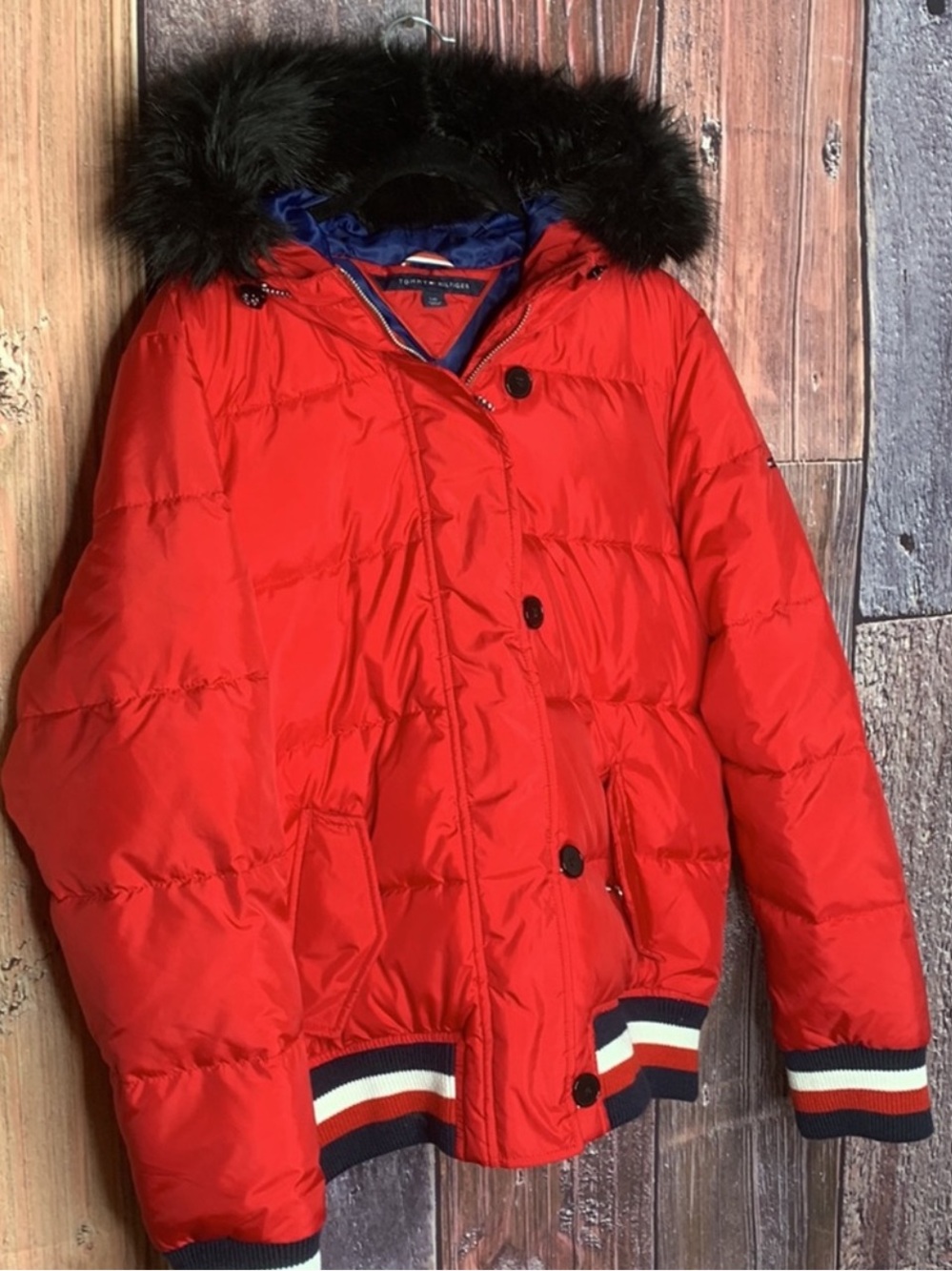 Tommy Hilfiger Red Puffer Jacket